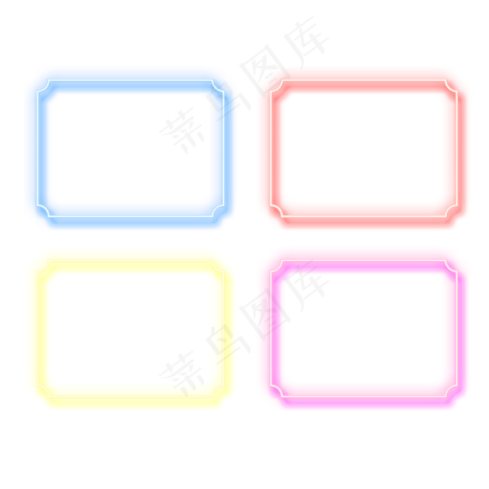 618边框霓虹灯促销图标装饰图案(2000X2000(DPI:300))psd模版下载