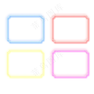 618边框霓虹灯促销图标装饰图案