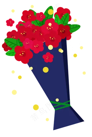 红色花朵手捧花