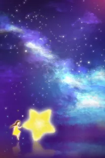 星空里的星星和少女 星空里的星星和少女
