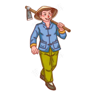 五一劳动节人物男农民