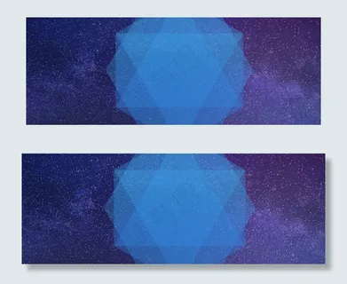 科技三角几何炫酷紫色banner