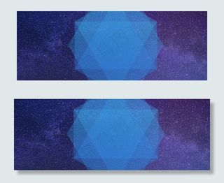 科技三角几何炫酷紫色banner