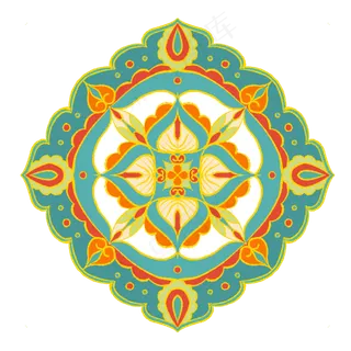 国潮风复古花纹底纹