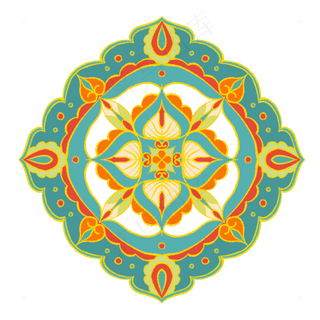 国潮风复古花纹底纹