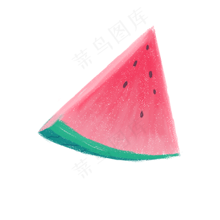 手绘可口水果西瓜可商用元素