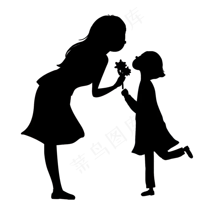 母亲节小女孩给妈妈鲜花(2000X2000(DPI:300))psd模版下载