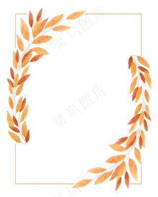 秋季树叶边框