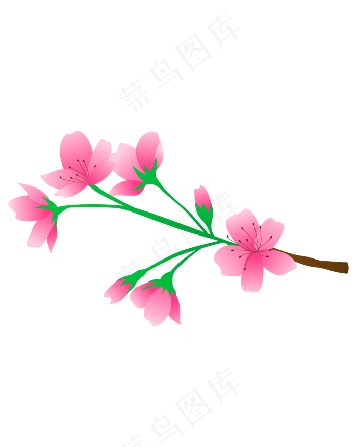 矢量免扣卡通花朵