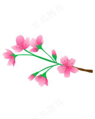 矢量免扣卡通花朵