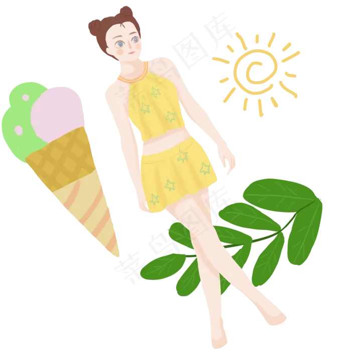 立夏蛋卷小吃(2000X2000(DPI:300))psd模版下载