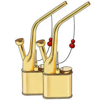 父亲节金色水烟斗