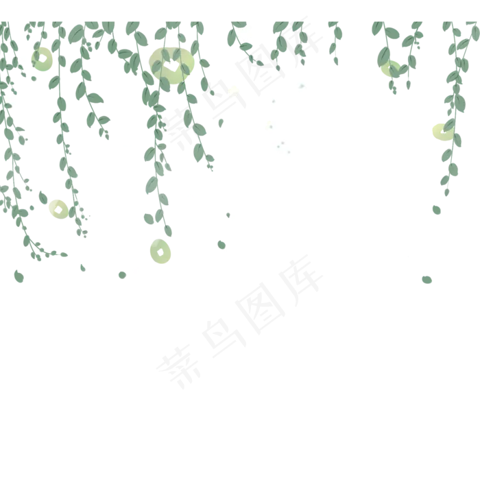 绿色植物树叶元素(2000X2000(DPI:300))psd模版下载