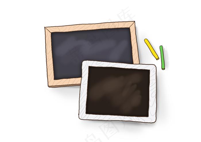 高考季手绘黑板和粉笔