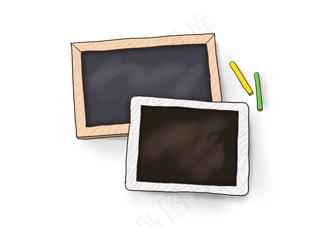 高考季手绘黑板和粉笔