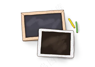 高考季手绘黑板和粉笔