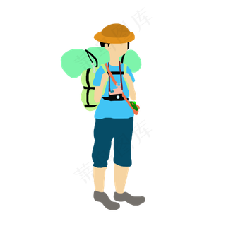 旅行的人免抠矢量图