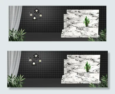 黑色室内立体质感banner