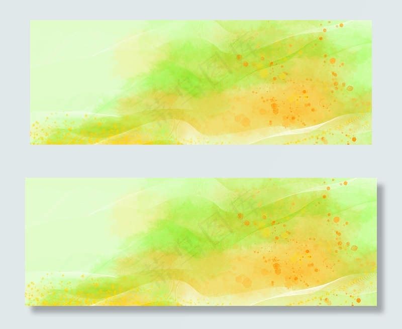 简约绿色水彩渐变背景