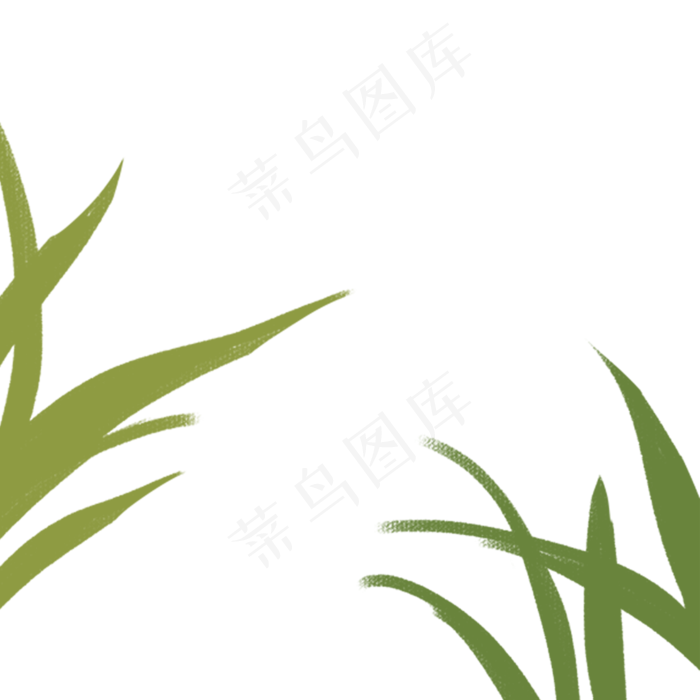手绘大自然绿色小草(2000X2000(DPI:72))psd模版下载