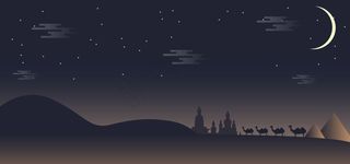 梦幻星空沙漠夜景平面广告