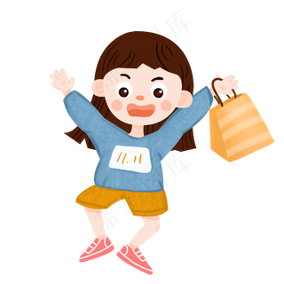 买买买双11女孩素材