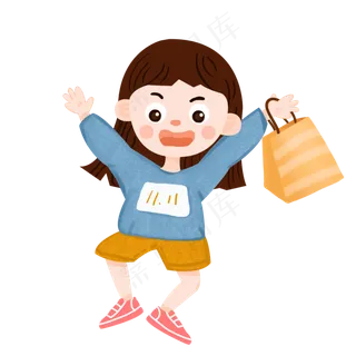 买买买双11女孩素材