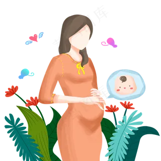 怀孕妈妈温馨画面