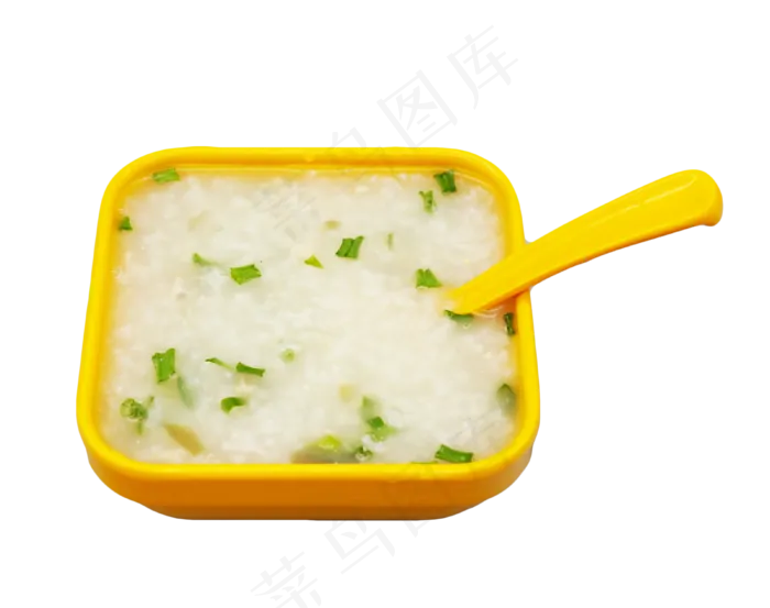 黄色碗装大米粥,免抠元素(3800*3000px 300 dpi )