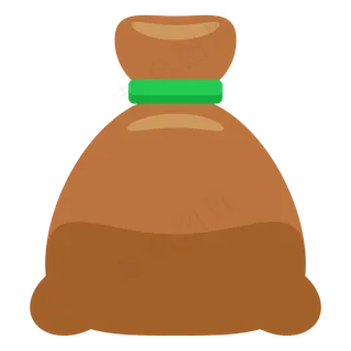 卡通灰色的袋子