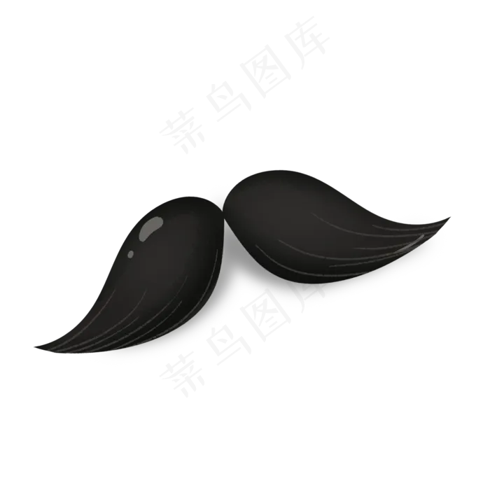 黑色卡通手绘父亲节胡子(2000X2000(DPI:300))psd模版下载