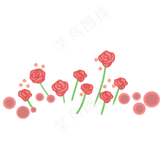 可爱简约小清新情人节粉红玫瑰花
