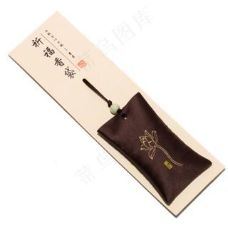 荷花祈福香袋标签