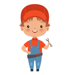 辛勤劳动的小小工人