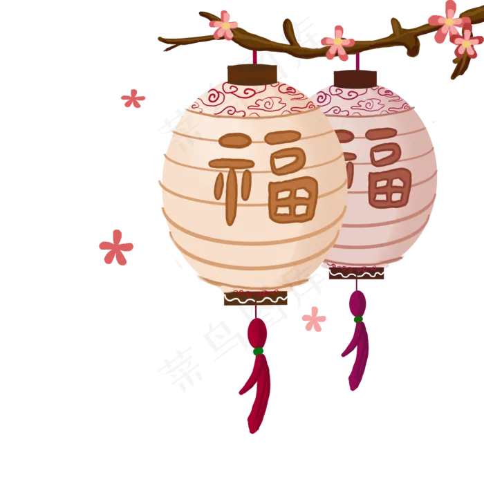 元宵节灯笼圆形灯笼,免抠元素