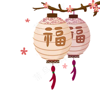 元宵节灯笼圆形灯笼,免抠元素