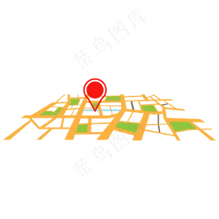 卡通在地图上定位图标,免抠元素