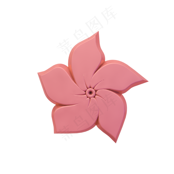 C4D女王节粉色立体花瓣,免抠元素