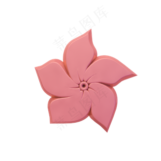 C4D女王节粉色立体花瓣,免抠元素