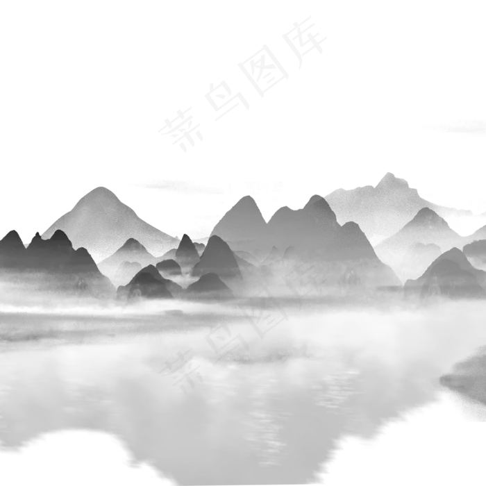 古风水墨山水(2000X2000)