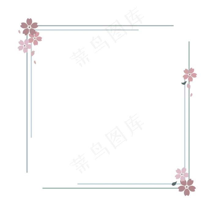 和风日式文艺边框矢量(2000X2000(DPI:300))eps,ai矢量模版下载