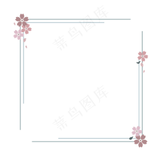 和风日式文艺边框矢量