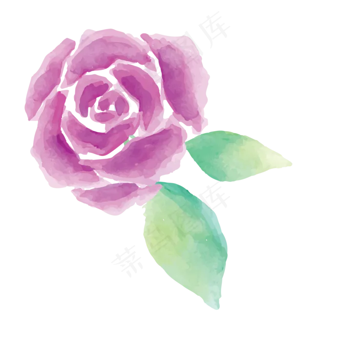 紫色的卡通玫瑰免抠图(2063X2063(DPI:300))psd模版下载