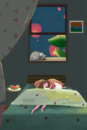 夏季夏天夜晚景色