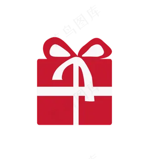 圣诞礼物红色剪纸,免抠元素
