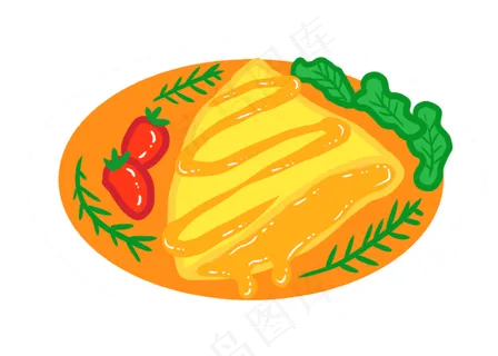 盘装植物水果插图