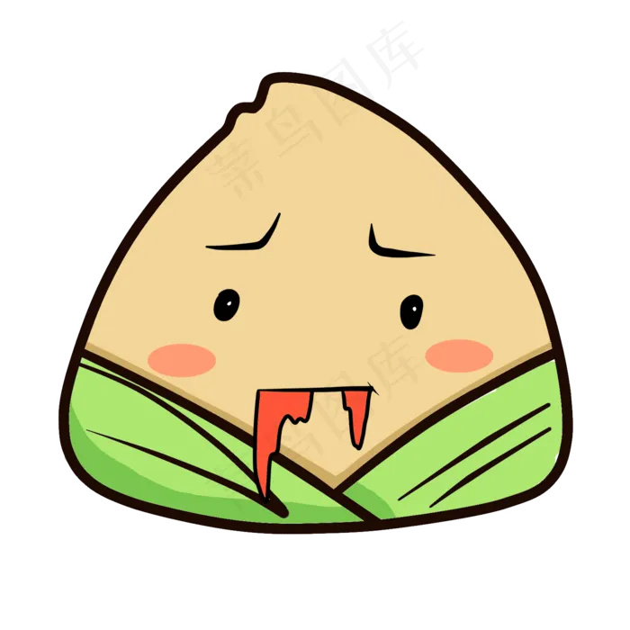 端午节手绘粽子表情包素材