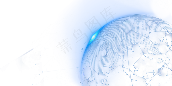 酷炫地球几何线条,免抠元素