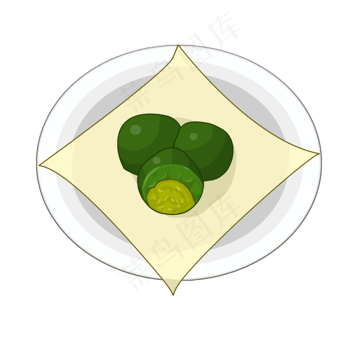 清明节传统美食青团(2500X2500(DPI:300))psd模版下载