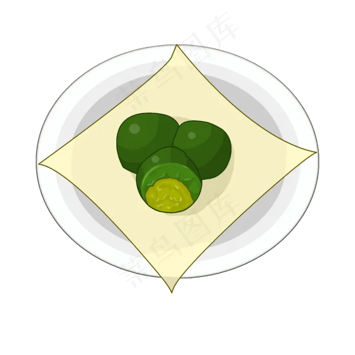 清明节传统美食青团(2500X2500(DPI:300))psd模版下载